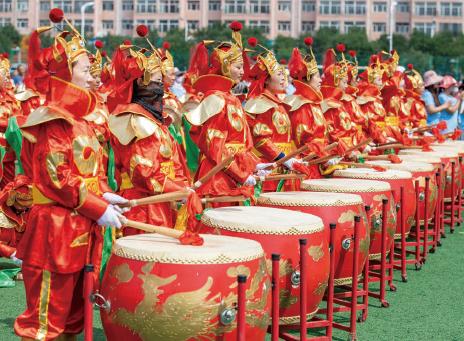 晋南威风锣鼓简短宣传语,晋南威风锣鼓表演解说词