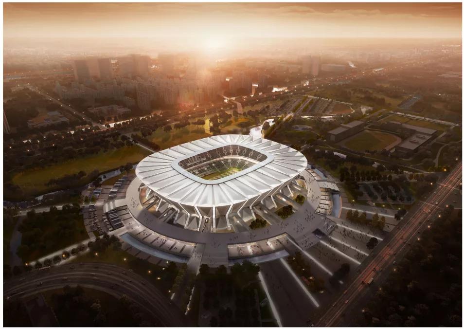 昆山最新足球场设计,昆山为什么要建造专业足球场