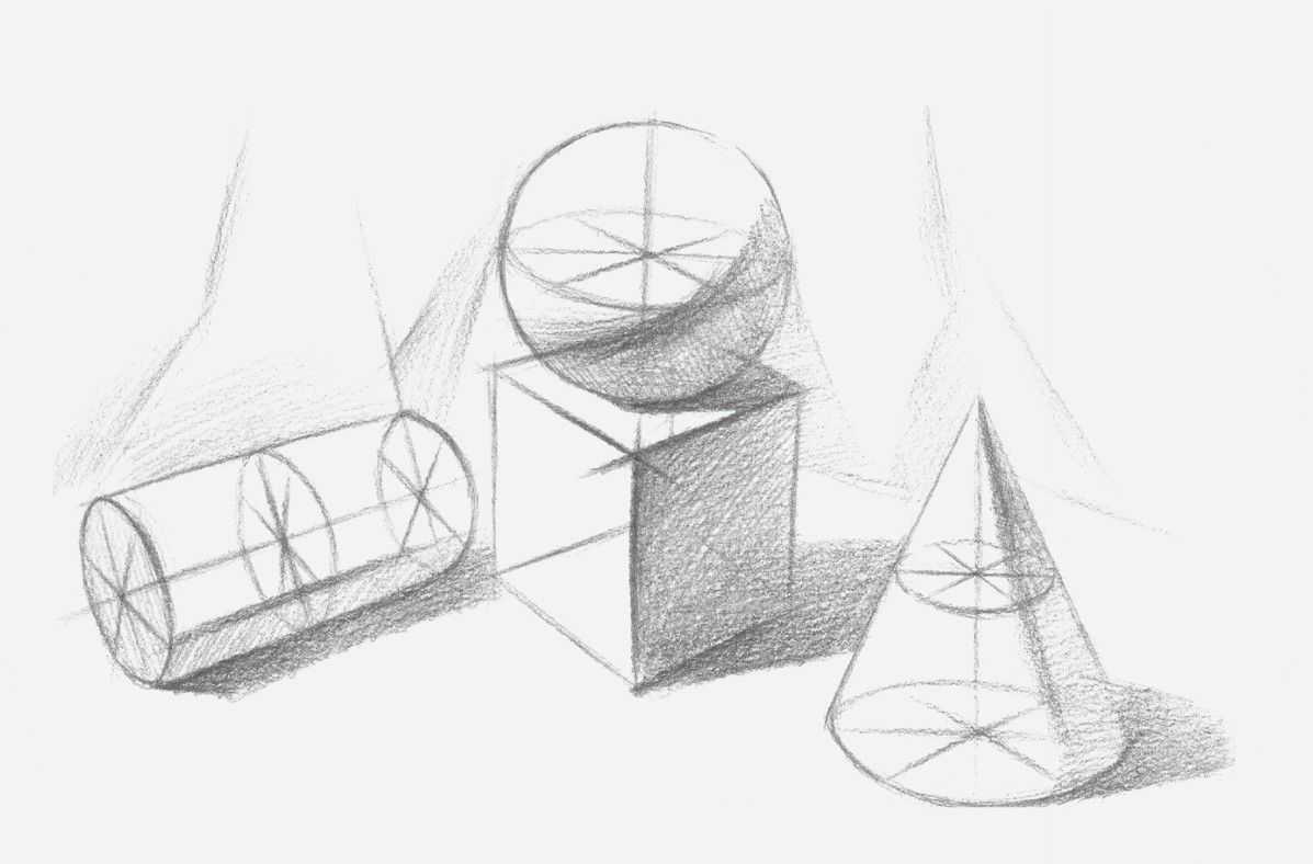 结构素描几何体教学长方形,16种素描基础几何体画法