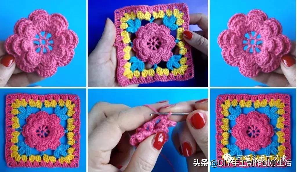钩织春天的毛衣,钩编春天的花视频