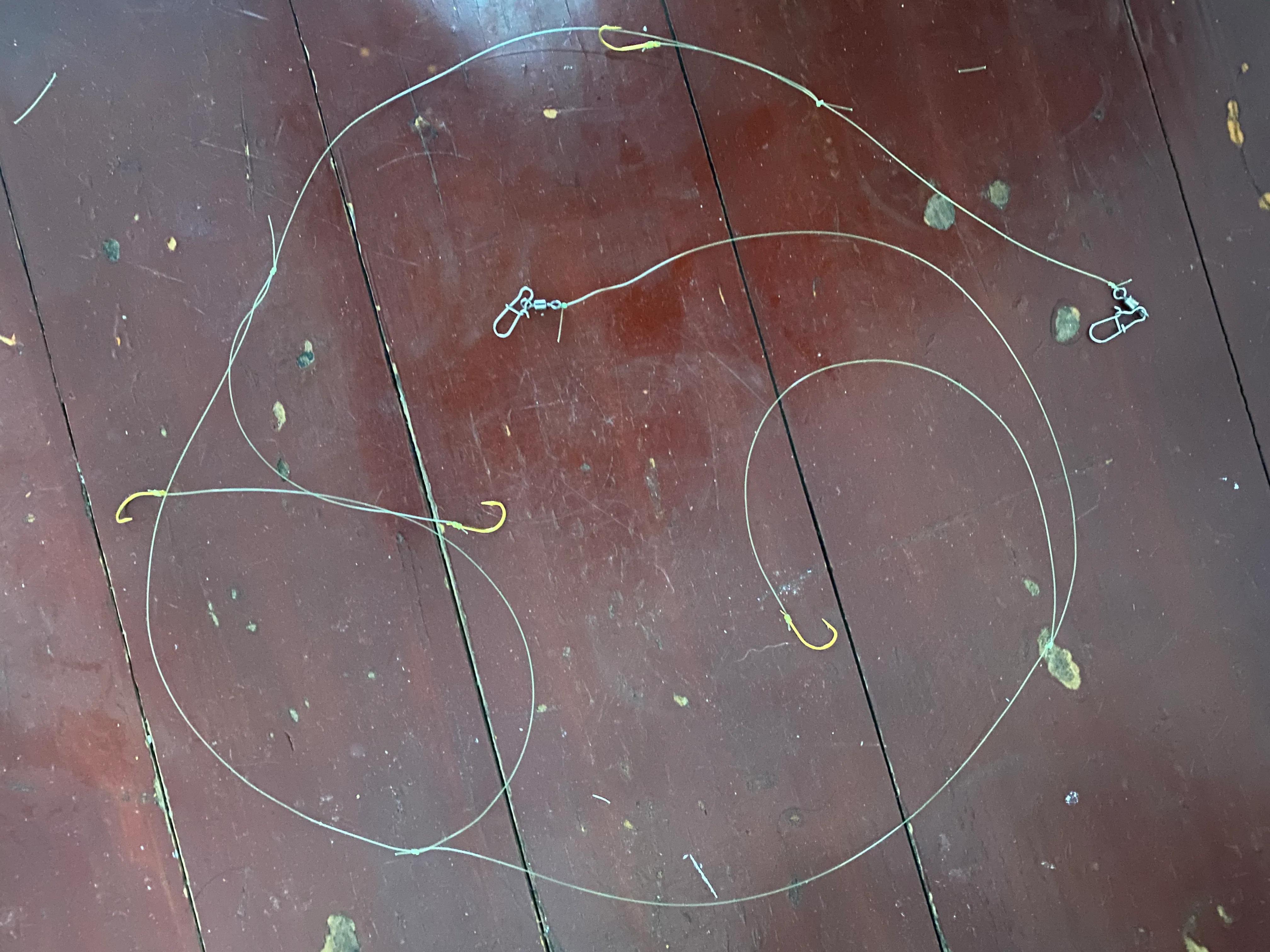 钓鱼钩串钩绑法慢教程,钓串钩的绑钩教程