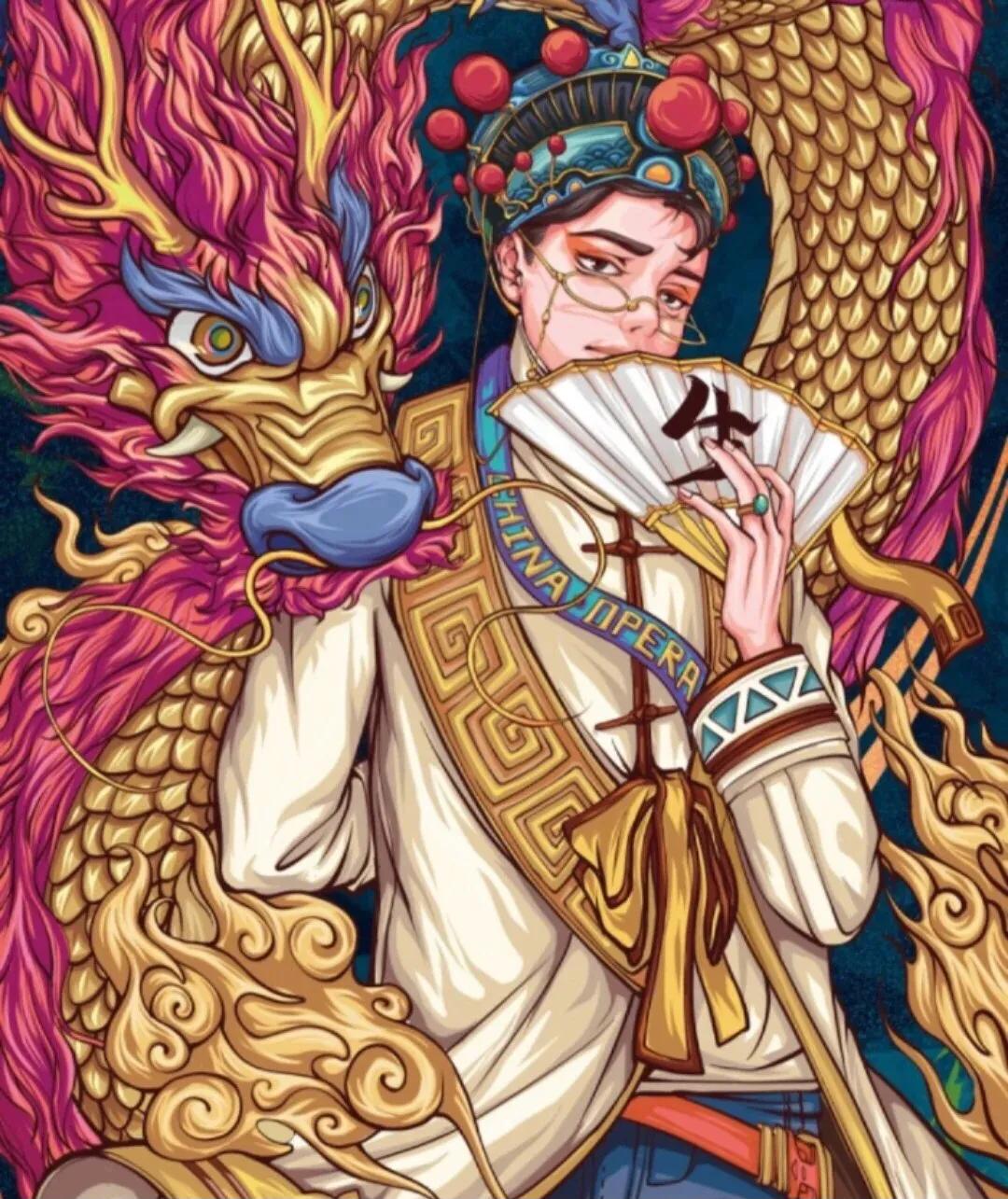 国潮风图片旗袍,国潮风图片背景