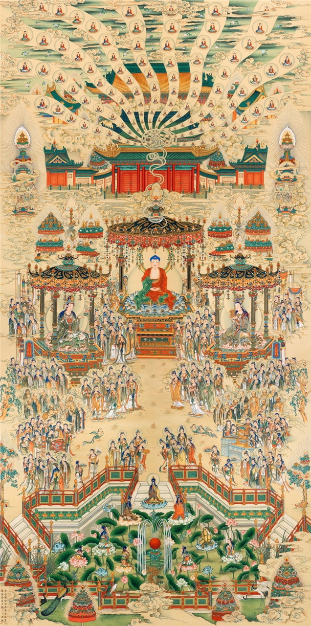 西方三圣是指阿弥陀佛图片,佛教西方三圣阿弥陀佛像