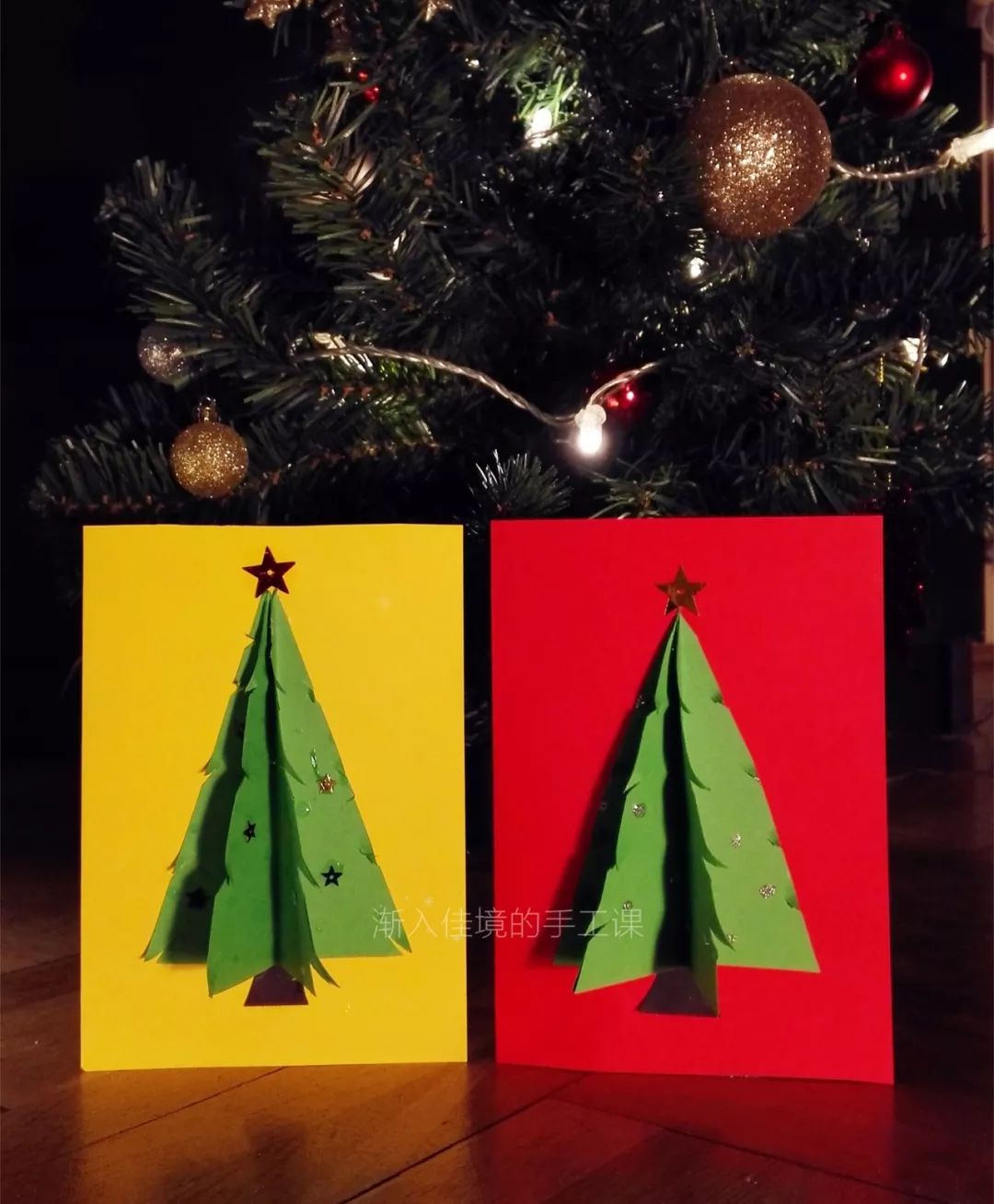 圣诞贺卡手工怎么画图,手工折纸贺卡立体圣诞