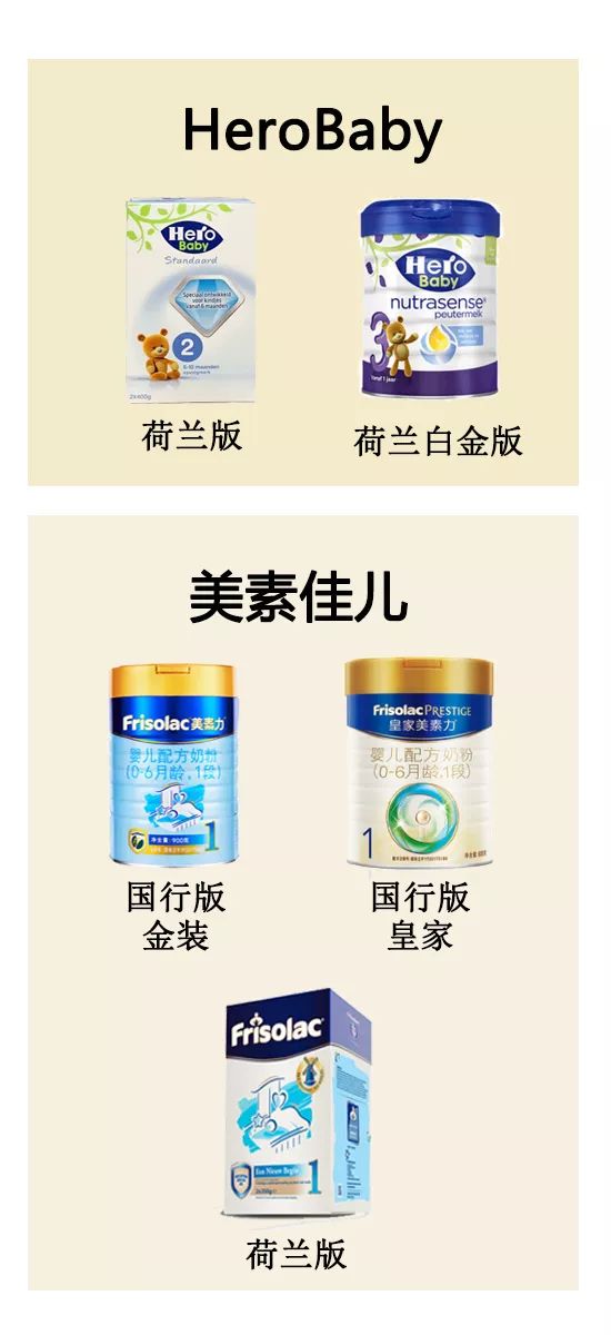 herobaby奶粉对比nutrilon,herobaby和美素力荷兰版