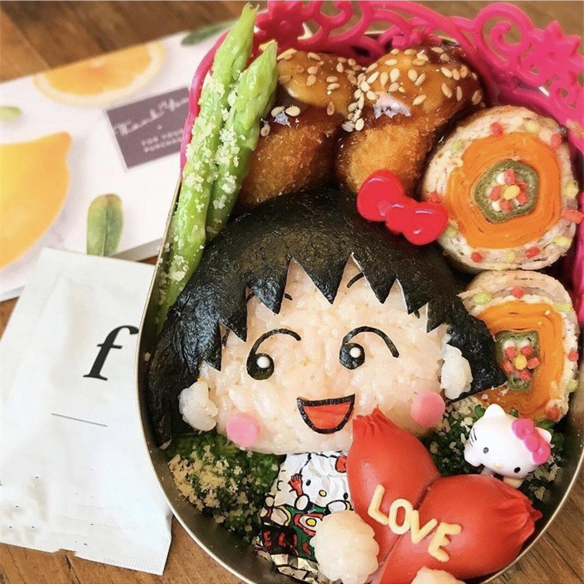 日本妈妈做出立体感十足的便当，不仅有动漫角色，细节还很逼真