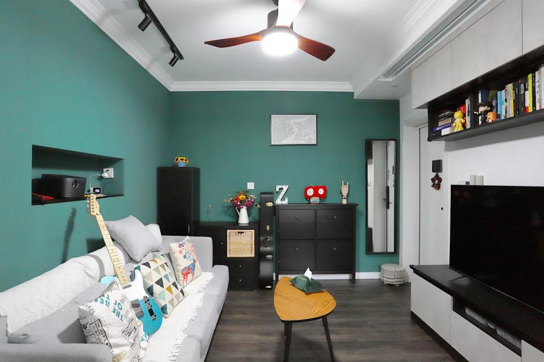 61平北欧风格小户型,60平小户型深色