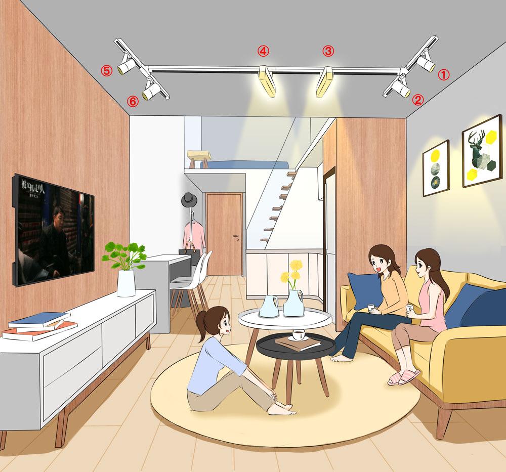 带分控器的灯构造,轨道灯分组控制