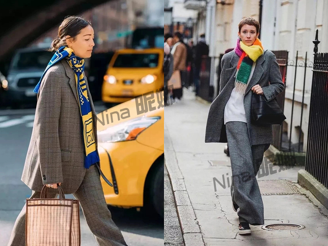 秋冬围巾这样戴就很简单实用了,冬季围巾简单又好看的系法