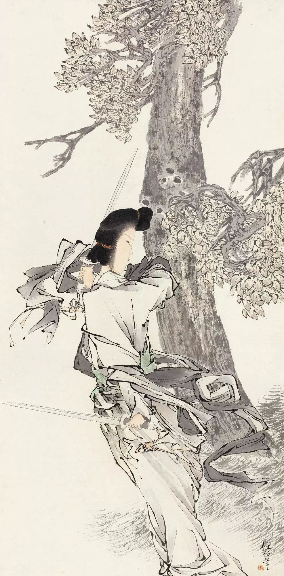 任伯年的经典高清花鸟画作品 (任伯年人物画高清图)