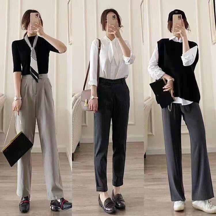 职场女夏季干练长裤穿搭,职场气质干练御姐范女装长裤