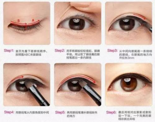 用眼线工具怎么画眼线,新手眼线液画眼线的技巧图解