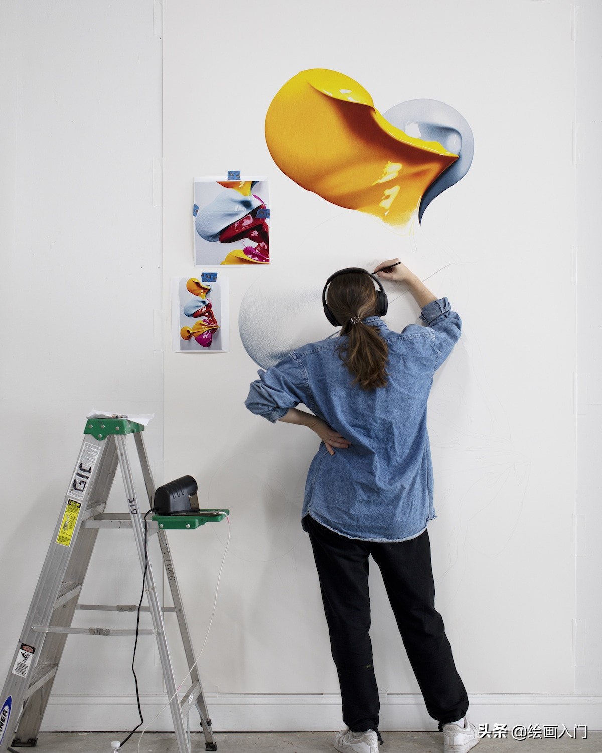 彩铅和丙烯画,油性彩铅画作品高级感