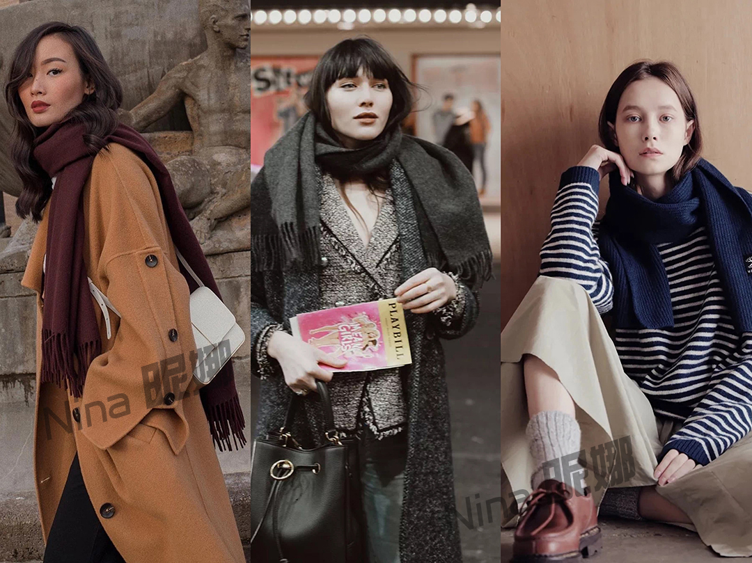 秋冬围巾这样戴就很简单实用了,冬季围巾简单又好看的系法