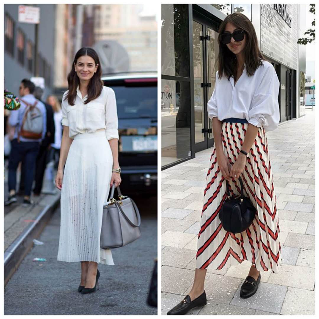 小肚子大适合穿百褶裙还是一步裙,百褶裙显小腹