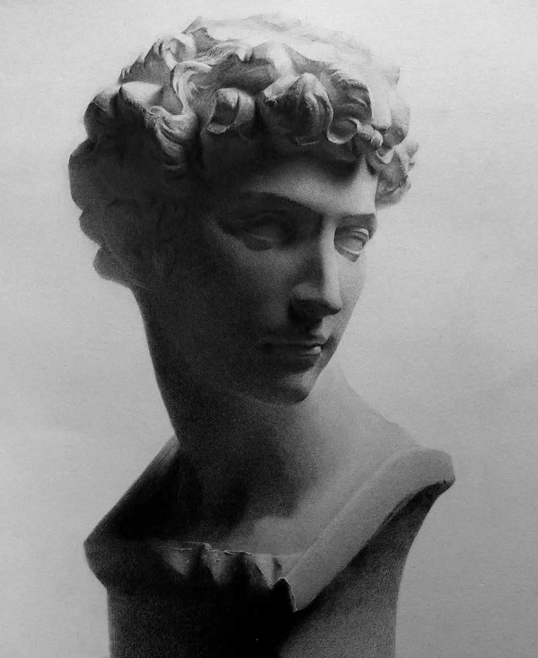 一眼惊艳的素描画,一眼望不到尽头的路素描画