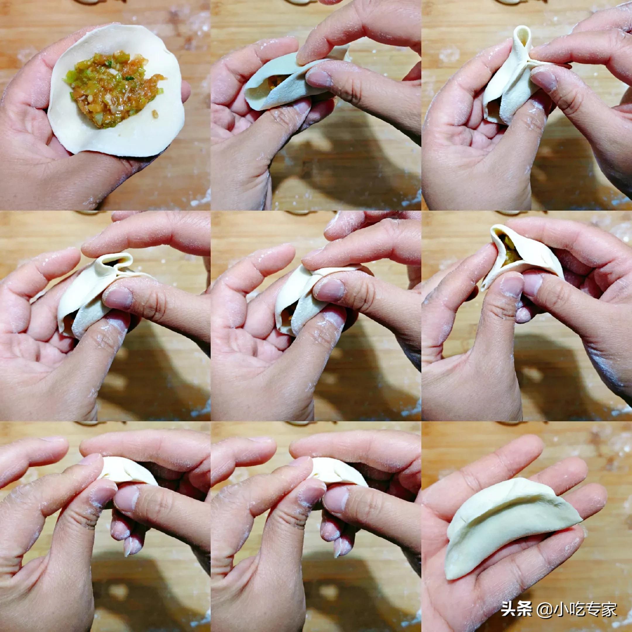 饺子怎么包馅多又好看,韭菜肉馅饺子包法