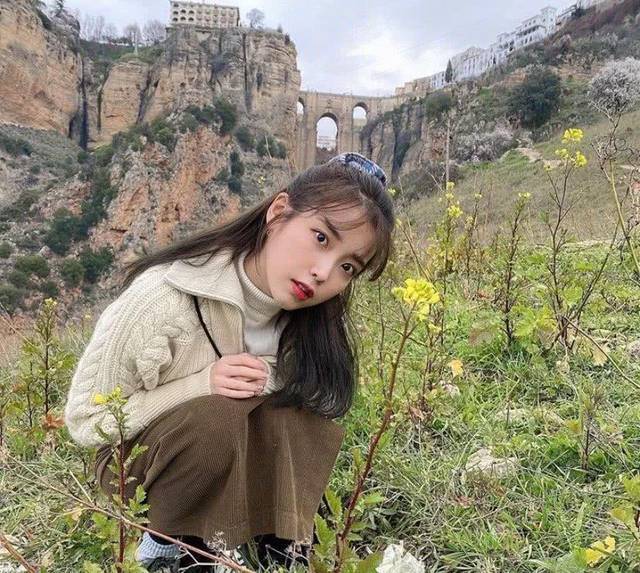 刘诗诗同款连衣裙穿搭,刘诗诗泡泡袖针织裙优雅大气