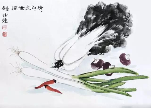 画白菜技法,3d白菜画