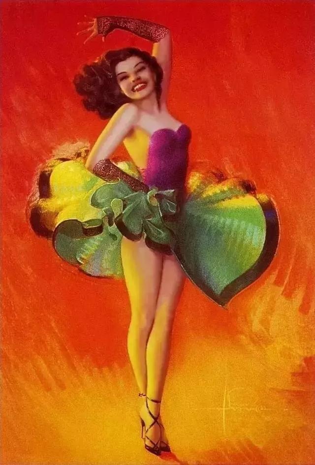 色粉画人物欧美姑娘经典,美国画家笔下美女