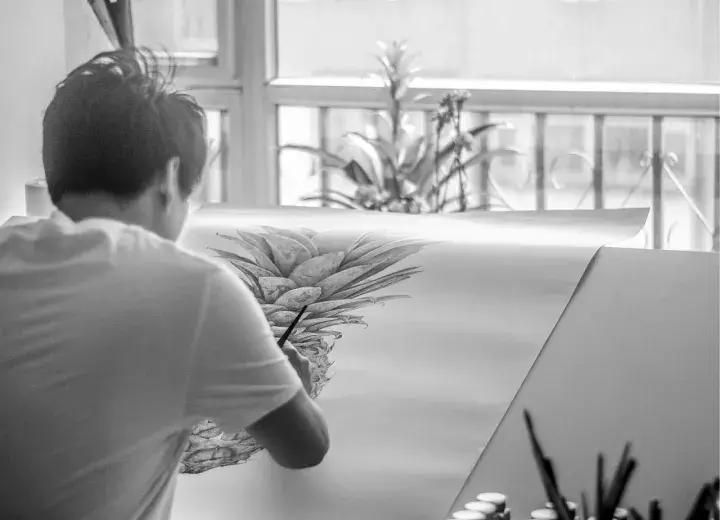 小央美水墨画作品欣赏,小央美人物画