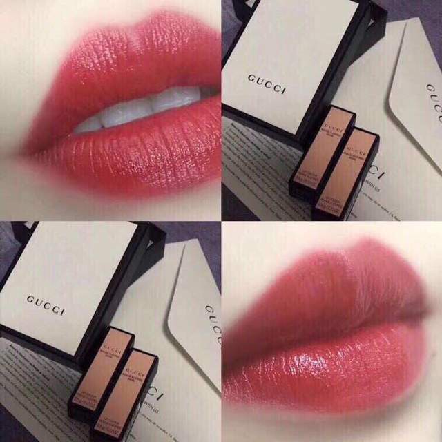 gucci217口红试色,gucci的口红色号推荐