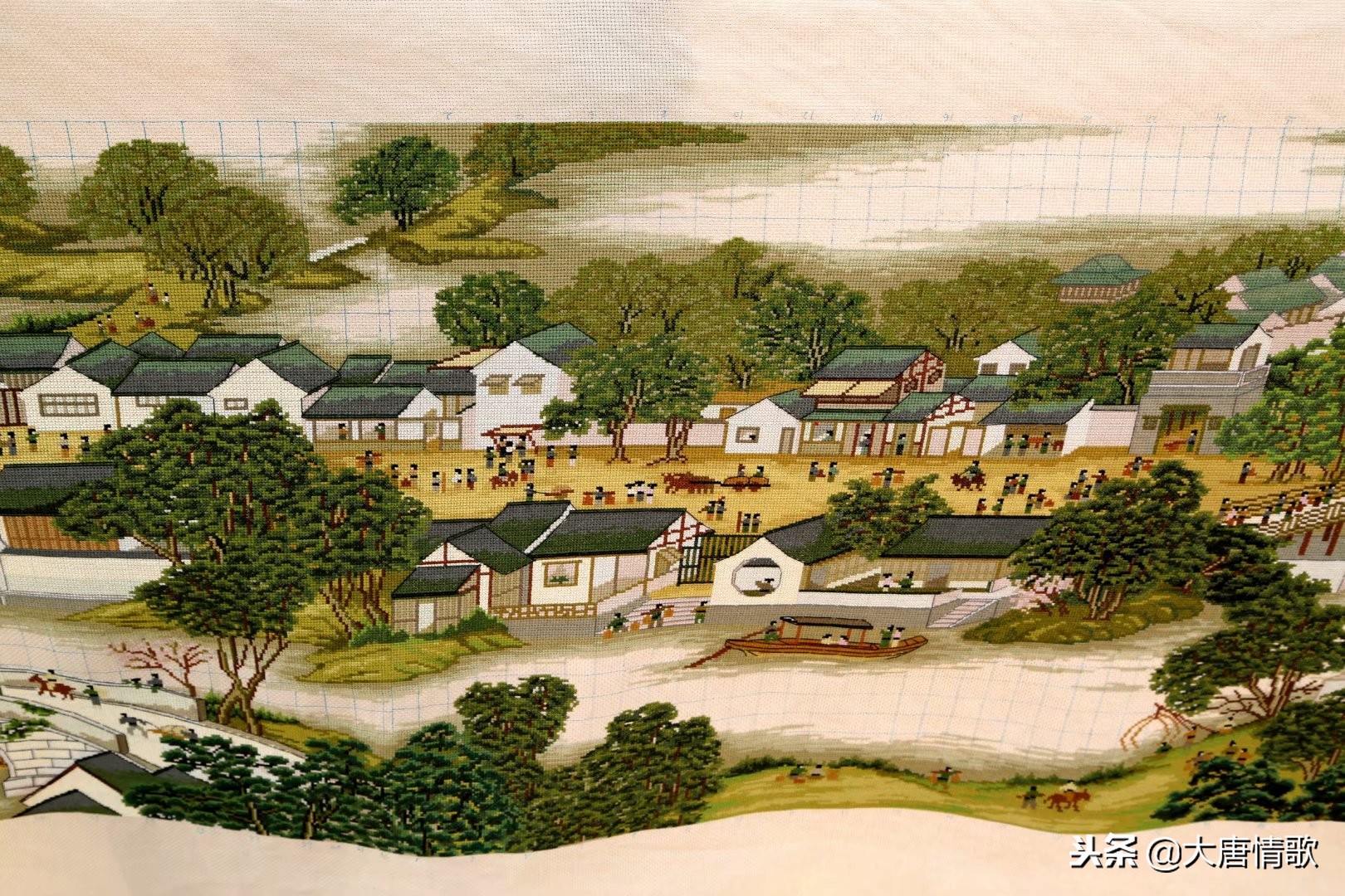十字绣清明上河图完整照片,清明上河图十字绣真实视频