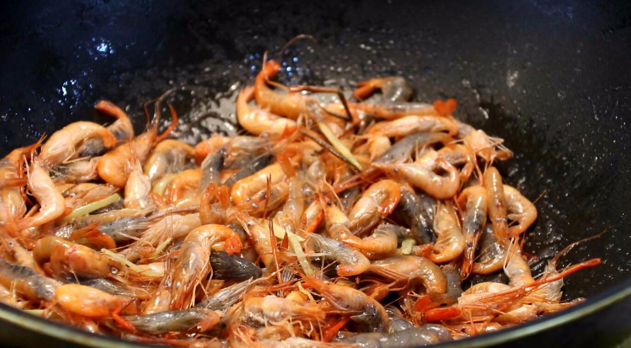 油爆河虾和盐水河虾,河虾做法油爆河虾