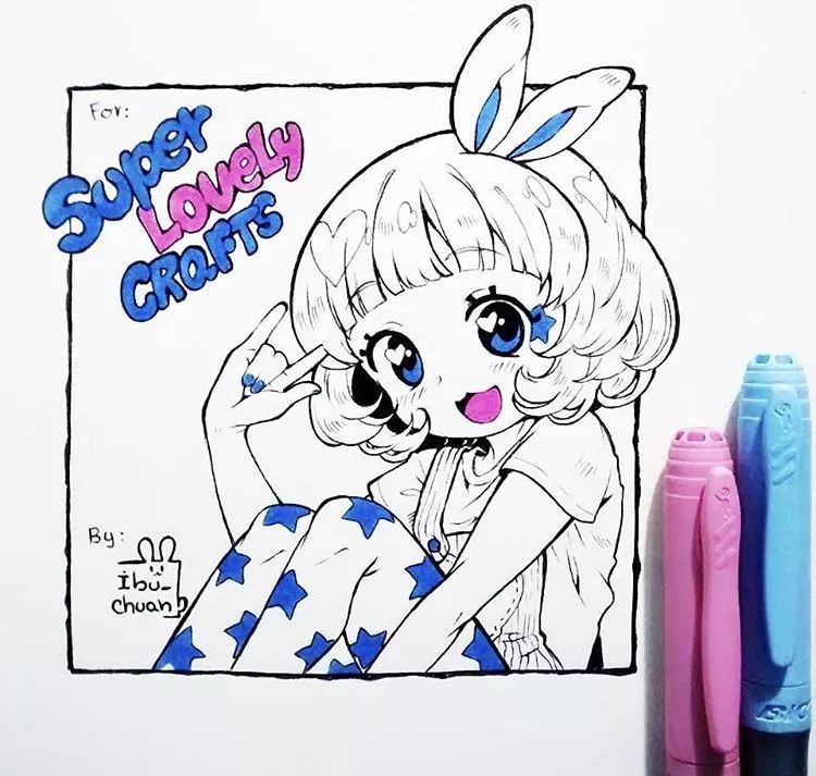 马克笔上色教程动漫人物q版30色,学马克笔画动漫免费教程