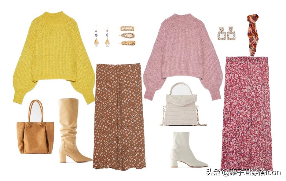 穿搭‖寒潮来袭，保暖毛衣搭优雅半裙，轻松穿出职场摩登高级范儿