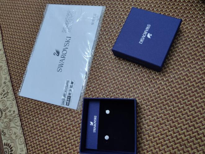 施华洛世奇渐变珍珠耳环,施华洛世奇翠绿新芽耳钉