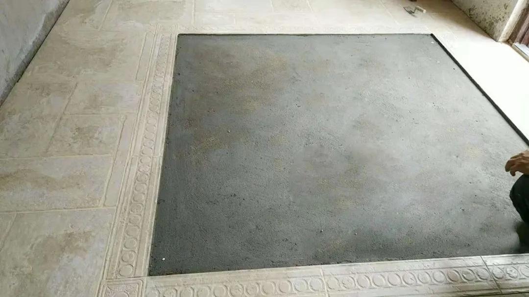 石材拼花地面铺贴过程,石材马赛克拼花