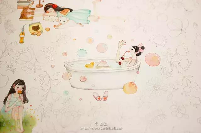 自己做ins插画卡片少女心 (少女心简单插画可爱小图案)