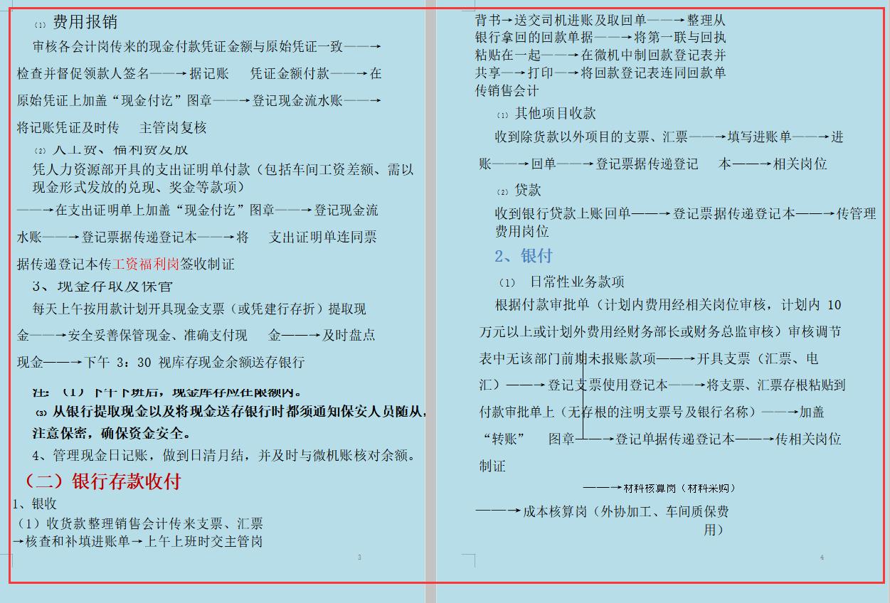 财务的工作流程和职责,财务的工作及流程