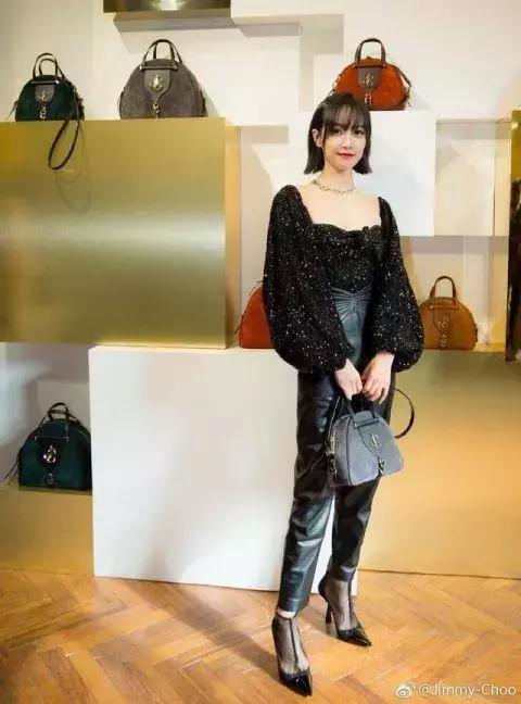 米兰时装周明星造型和模特对比,米兰时装周明星看秀造型