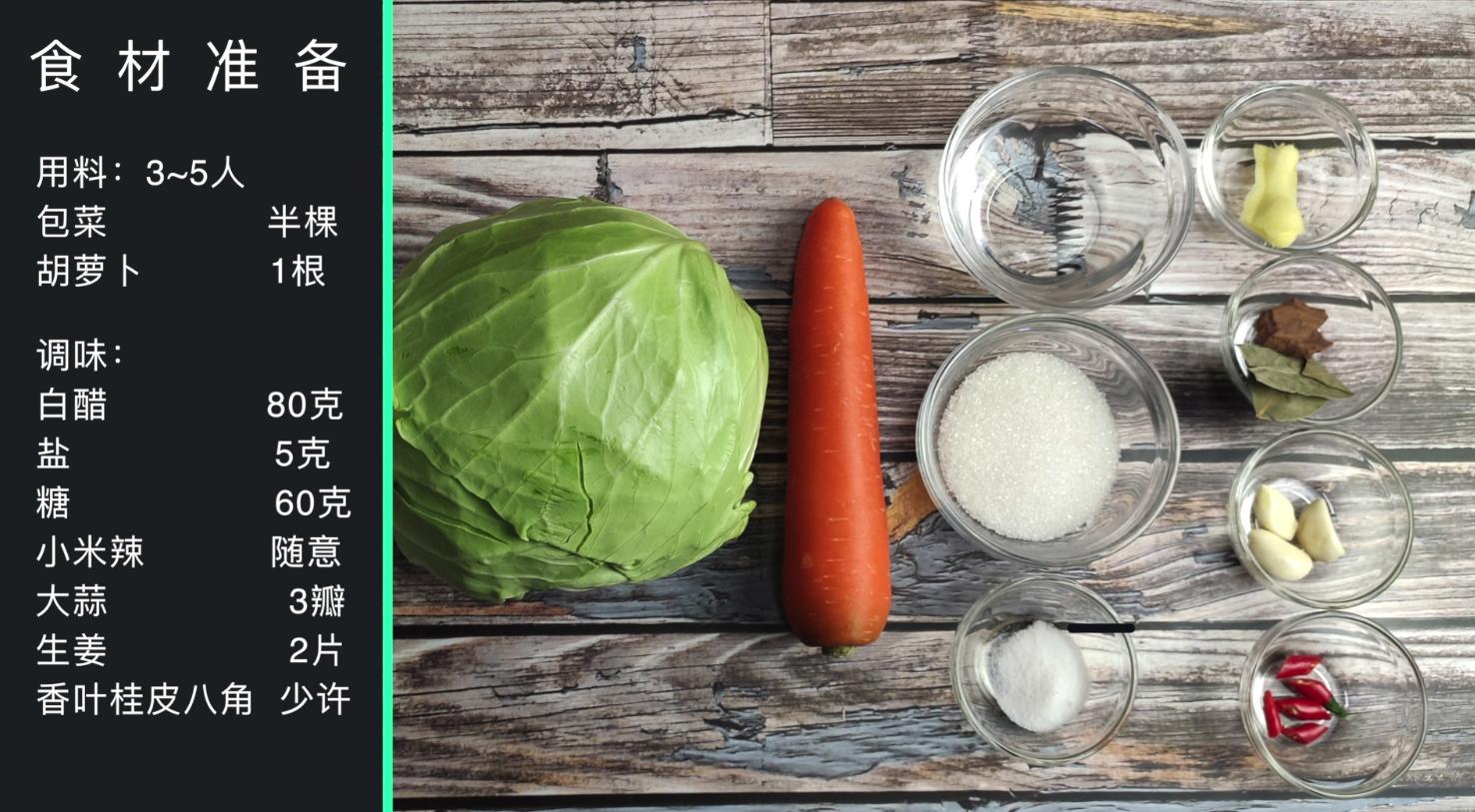 四川泡菜制作过程包菜,包菜胡萝卜四川泡菜