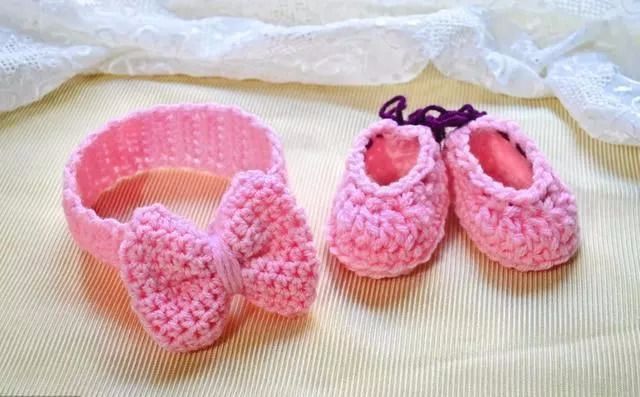 可爱宝宝鞋7个月,宝宝可爱的毛线鞋