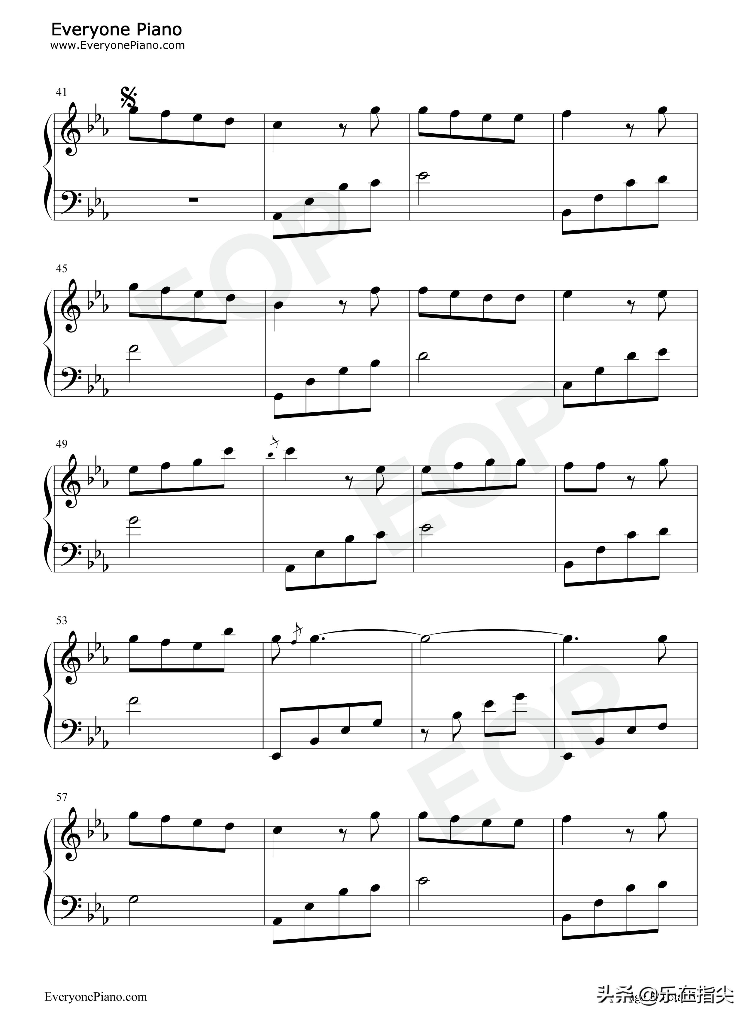 活该-我拼了命去爱换-简谱五线谱钢琴谱电子琴谱