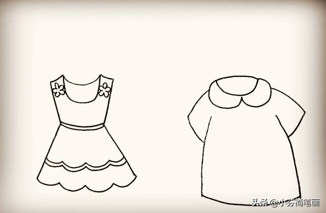衣服简笔画简单又漂亮女生,新年衣服简笔画简单又漂亮