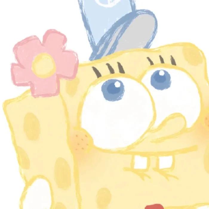 海绵宝宝和派大星的可爱头像,海绵宝宝头像超萌可爱小红书