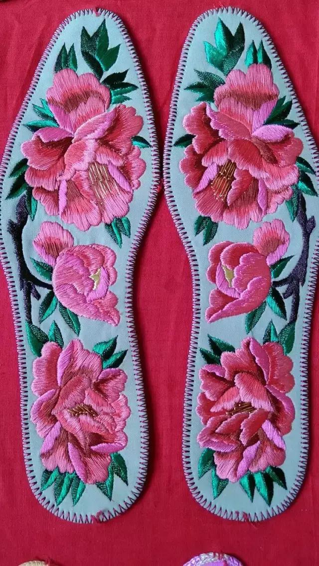 纯手工刺绣鞋垫都是什么图案,45款传统刺绣鞋垫