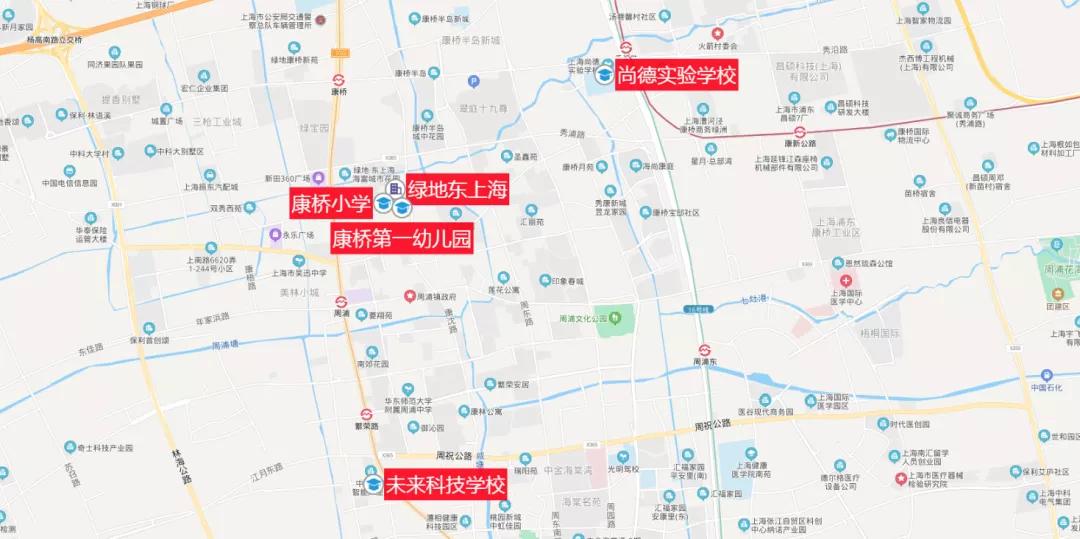 上海浦东新区周浦绿地缤纷城,绿地东上海属于康桥还是周浦