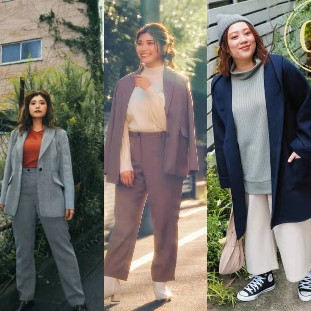 国外150斤大码名模穿搭,超大号模特教你如何穿得更加苗条