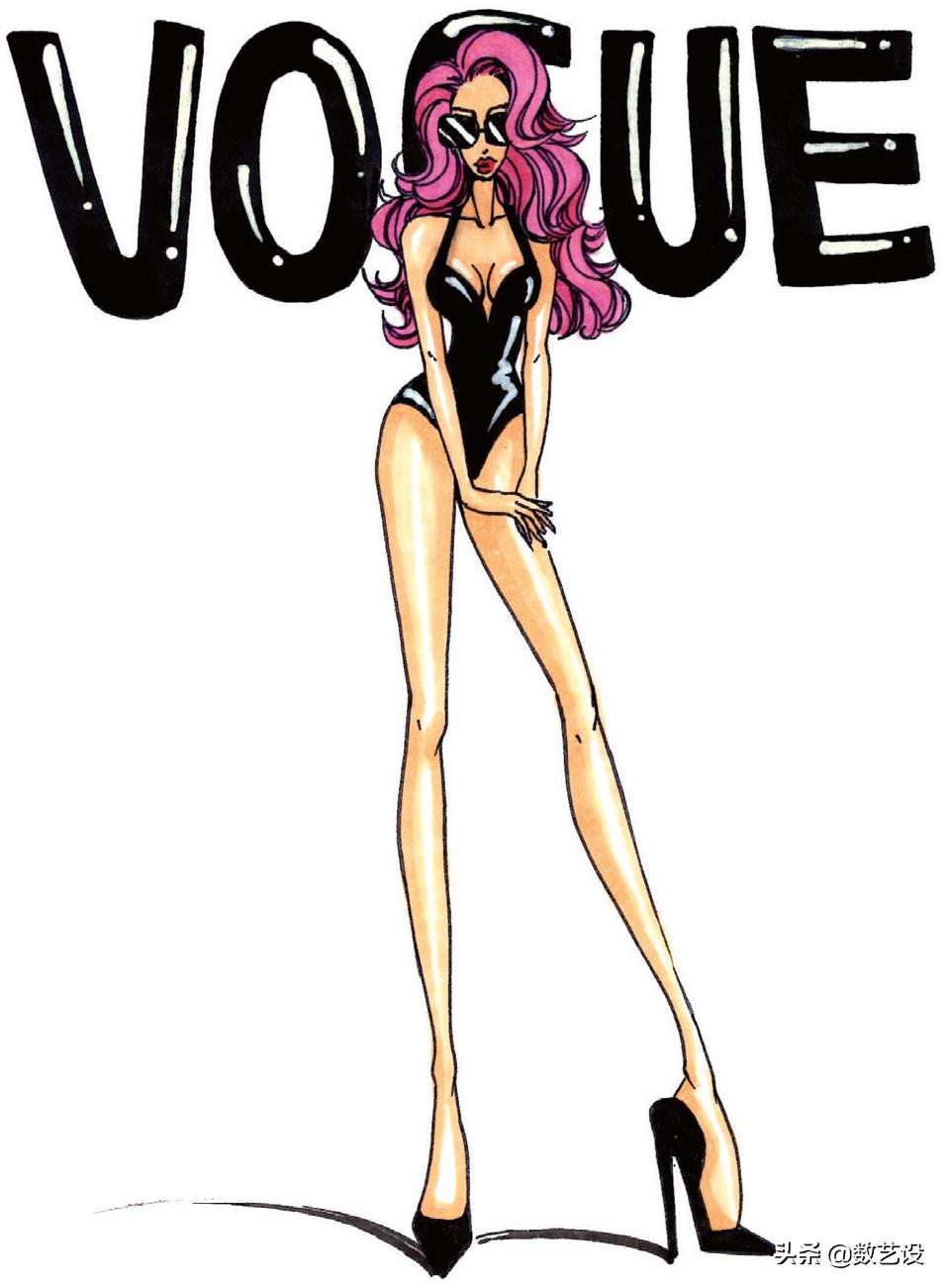 时装画如何构图,时装画手绘表现技法书