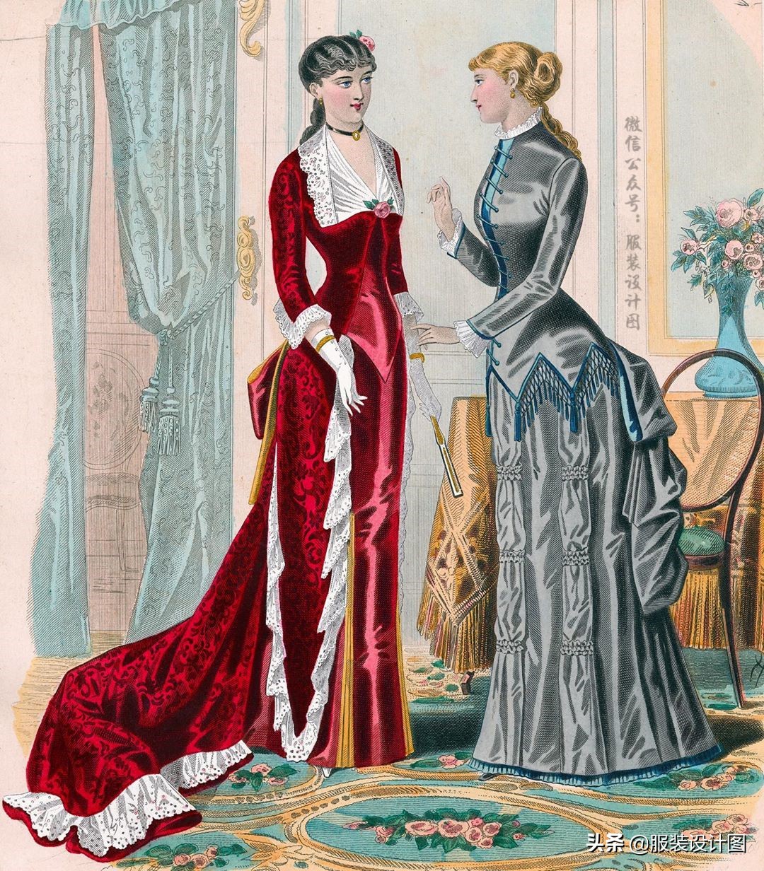 洛可可风格服装设计,服装设计巴洛克宫廷风图