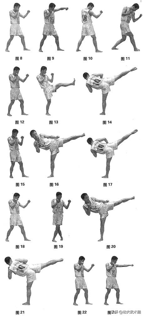 最适合散打初学者的20个组合动作,散打进攻技术内容有拳法
