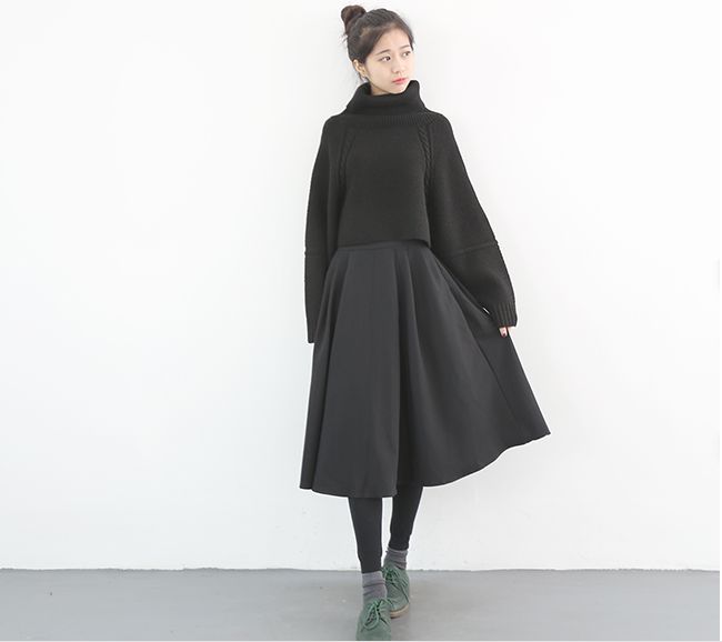 连衣裙毛衣秋冬穿搭,克莱因蓝毛衣穿搭秋冬