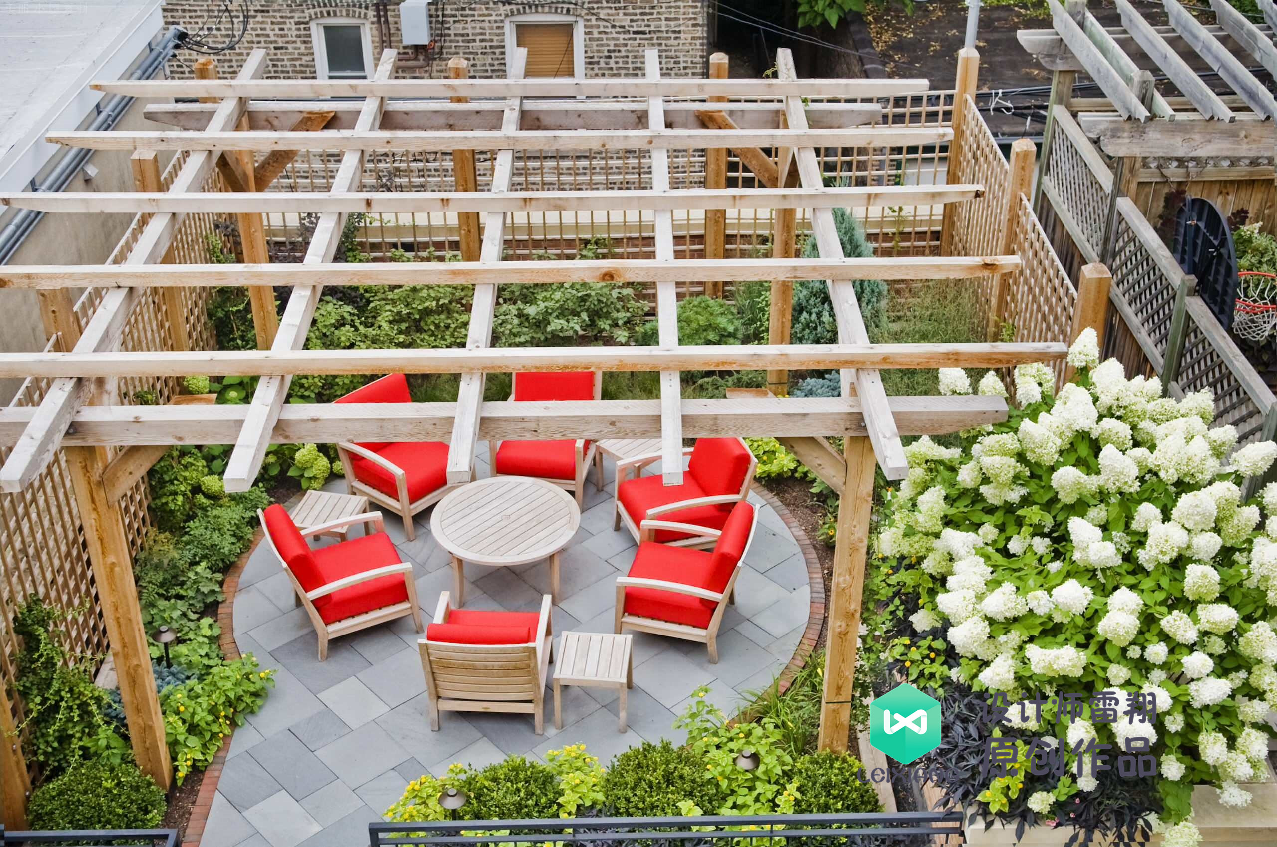 庭院防腐木颜色搭配效果图,庭院怎么铺装防腐木