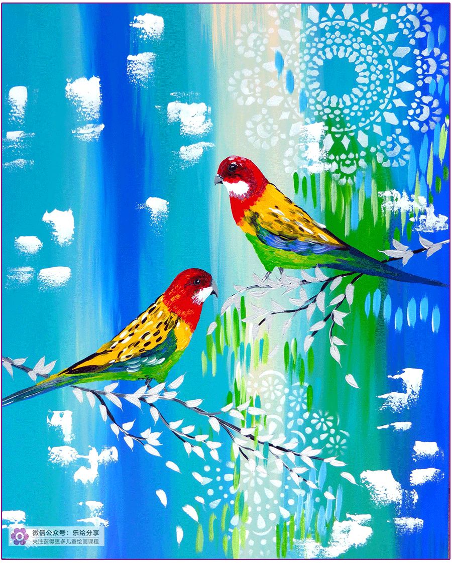 儿童油画作品简单水粉,儿童水溶性油画创意画作品