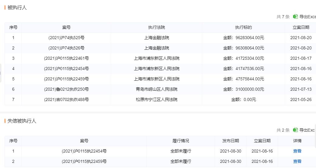 城投公司被纳入被执行人,城投集团被执行人名单